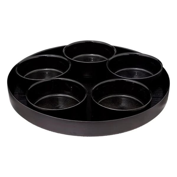 Servis Aperitif 6 Delar "Astra" 34cm Svart