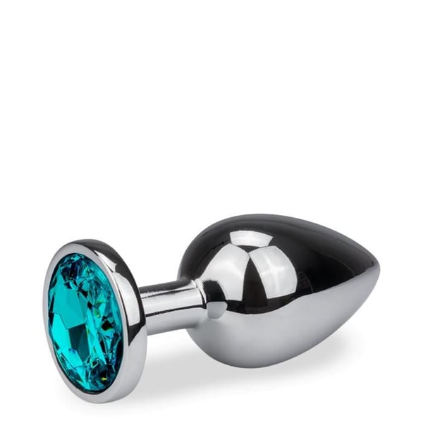 Metalplug anal rosebud - L - 8 färger - Turkos
