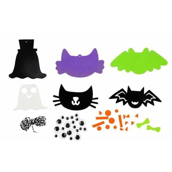 MégaCréa DIY - Halloweenhängare i skum och filt 20 delar