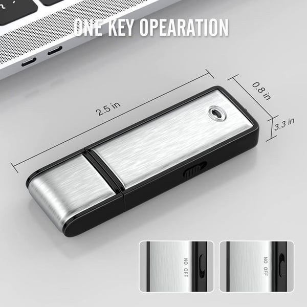Stemmememo - BONAEVER - 16 GB - Støjdæmpning - 750 timers optagelse