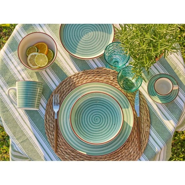 Set med skålar - TOGNANA - URBAN PASTEL GRÖN - 14 cm - Stengods - Tål diskmaskin