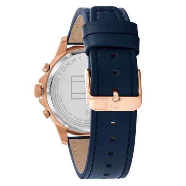 Klocka - Tommy Hilfiger - 1710475 - Blå Läder - 44 mm - Vattentålig 5 bar