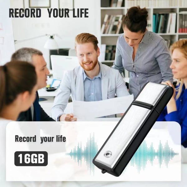 Stemmememo - BONAEVER - 16 GB - Støjdæmpning - 750 timers optagelse
