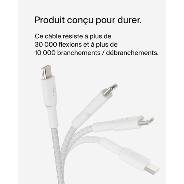 Fletkabel - BELKIN - USB-C til USB-C - 0,15 m