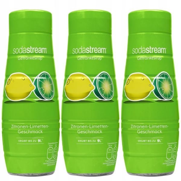 Syrup för läsk - Sodastream - Citron Lime 3x440ml - Koncentrat för hemgjord kolsyrad dryck