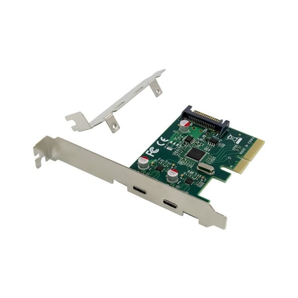 Scheda PCIe USB 3.2 Gen 2 - CONCEPTRONIC - EMRICK13G - 2 portar Type-C - Vert - 10 Gbit/s