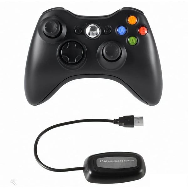 Spelkontroll - Froggiex Wireless Xbox 360 - Trådlös - Kompatibel med PC/PS3/Xbox 360 - Svart