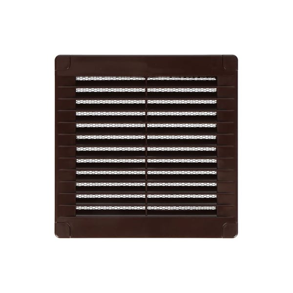 Fyrkantig Ventilationsgaller Med Lock 150x150x7mm Abs Brun