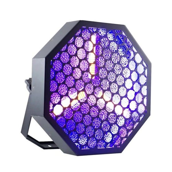 LED scenprojektor - Light4Me - LUMEN OCTO - 200 W - 51 LED-dioder - 400x400x190 mm - 8 kg - Svart