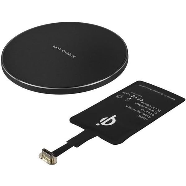 Laddare - AVIZAR - USB Typ C - Snabbladdning - Trådlös laddning - Svart