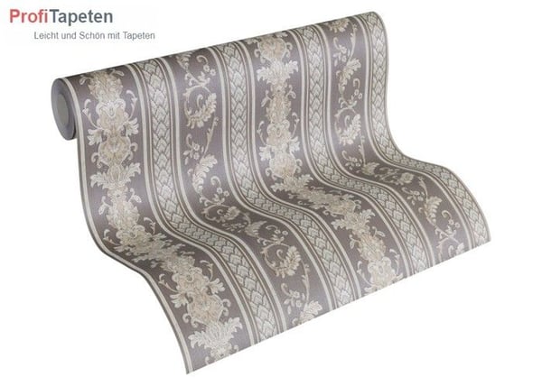 A.S. Creation Hermitage 10 335475 non-woven tapet med ränder 0.53 m x 10.05 m grå