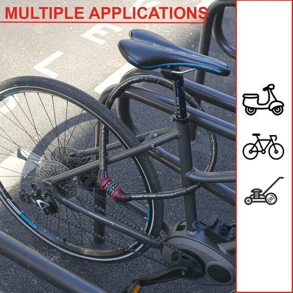 MASTER LOCK Kabelbroms för Cykel - Perfekt för Cykel, Elektrisk Cykel, Skateboard, Barnvagnar, Gräsklippare och annan Utrustning