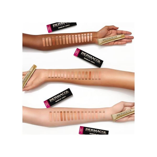 Dermacol Full Coverage Foundation | Vattentät Corrective Primer SPF 30 | Tatueringskamouflage, ärr, akne, nr. 210|30g