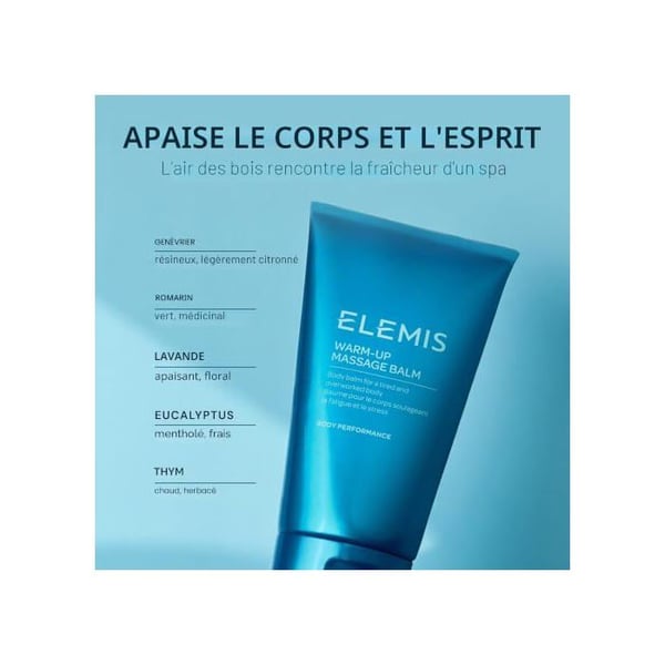 Värmande massagebalsam - ELEMIS - 100 ml - Lugnande komfort - Utan parabener - Unisex
