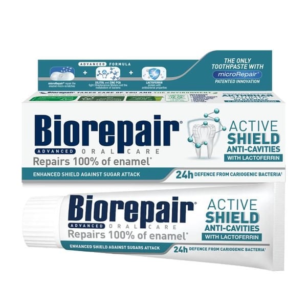 Tandkräm - Biorepair - Active Shield 75ml - Emaljskydd - Anti-karies