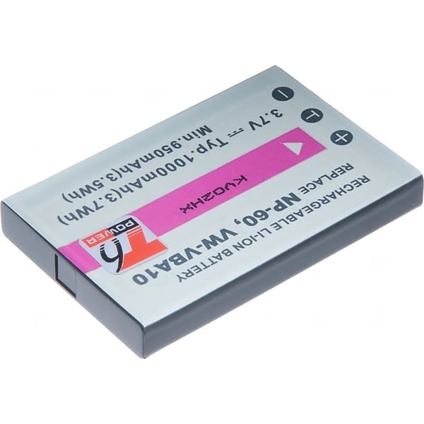 Batteri T6 Power NP-60, KLIC-5000, NP-30, LI-20B, A1812A, L1812A, L1812B, 1000mAh, 3,7Wh