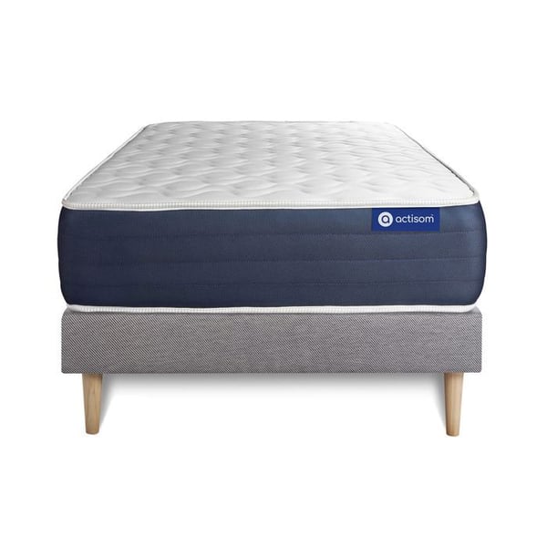 Sängset Madrass Sängbotten 80x200 cm - Grå Sängbotten (i kit) - Actimemo Sleep