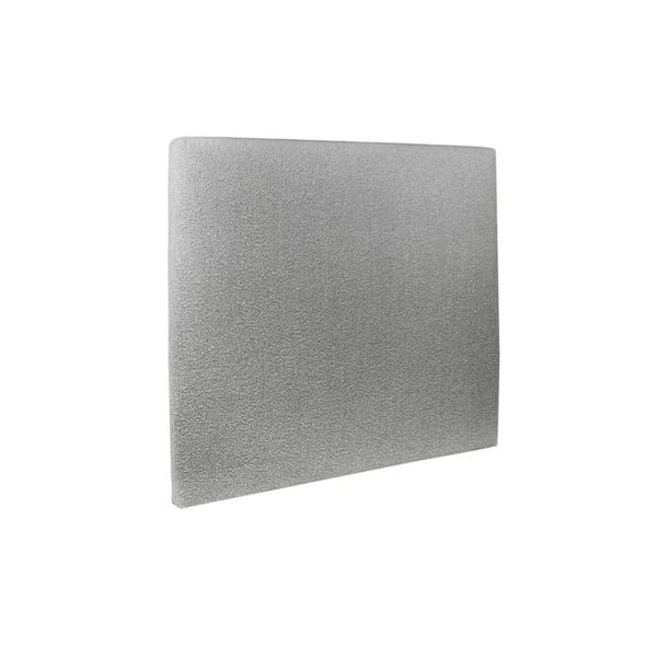 Sänggavel Klädd Bouclette Grå L 200 cm - Tjocklek 10 cm stoppad - Design sänggavel i massivt trä