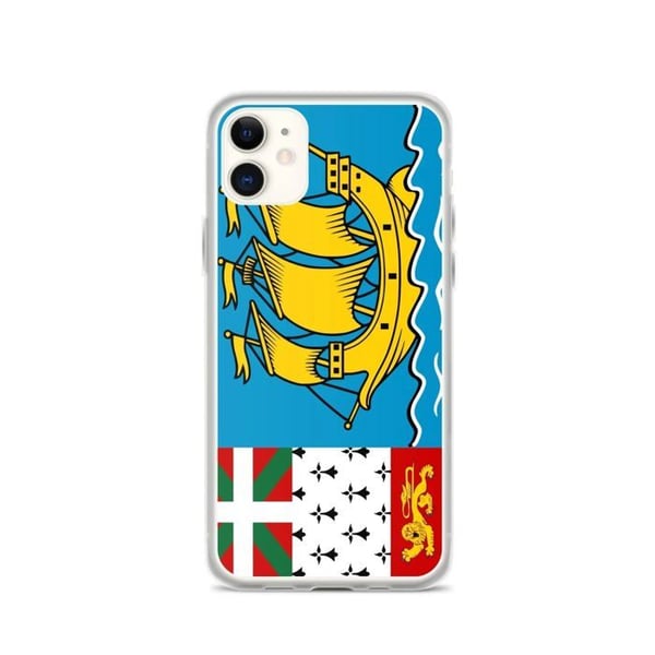 Mobilskal - PIXELFORMA - Flagga Saint-Pierre-et-Miquelon - Kompatibel med iPhone 11 - Flexibel - Stötsäker