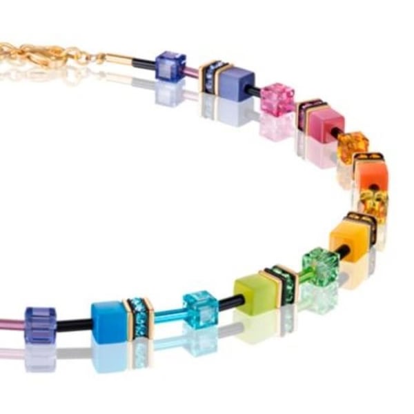 Halsband - COEUR DE LION - 2838/10-1573 - Justerbar - Guldpläterad - Swarovski-kristall