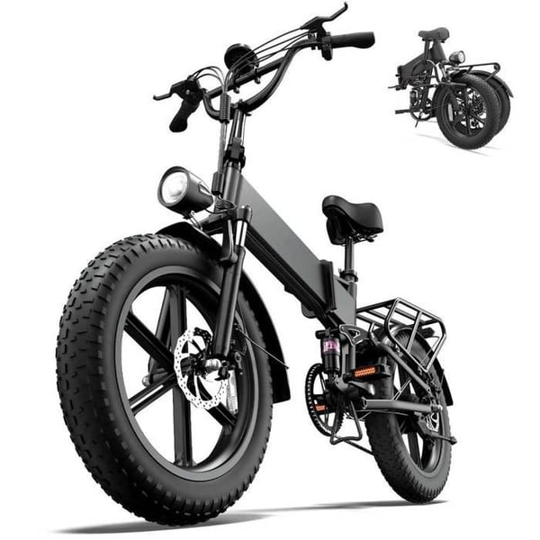 Elcykel URLIFE T5 för vuxna, motor 1500 W, breda däck 20 tum, batteri 48 V 13 Ah, terräng.