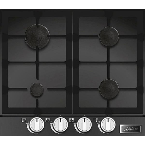 Gasspisen - Kaiser - KCG 6387 Turbo - 60 cm - Svart glass - 5 brennere