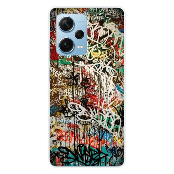 Tryckt silikonfodral som är kompatibelt med Xiaomi Redmi Note 12 Pro Plus Graffiti 1