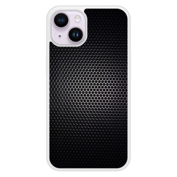 Coque i silikon med förstärkt tryck, kompatibel med Apple iPhone 14 Dark Metal