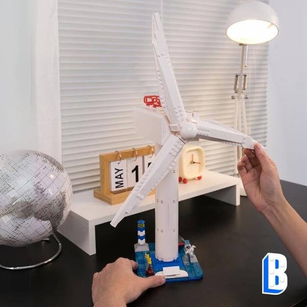 Byggset - PANTASY - Vindkraftverk - 50 cm - 463 bitar - Utbildande och dekorativ