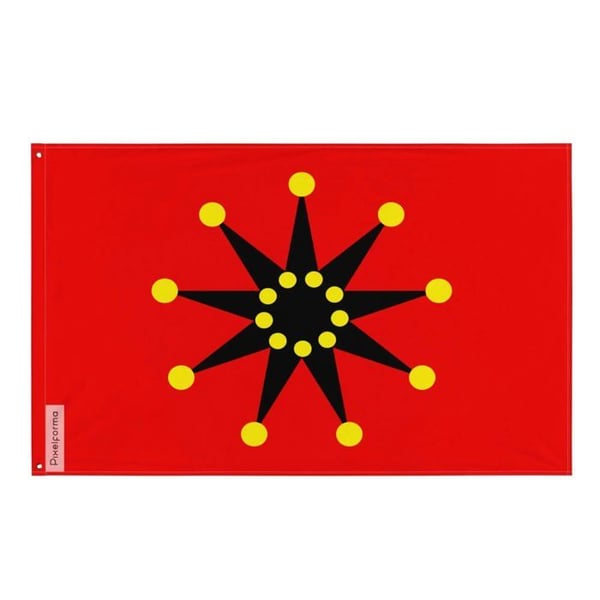 Flagga för Republiken Kinas armé – 64 x 96 cm – Polyester – Metallöglor – Motståndskraftig