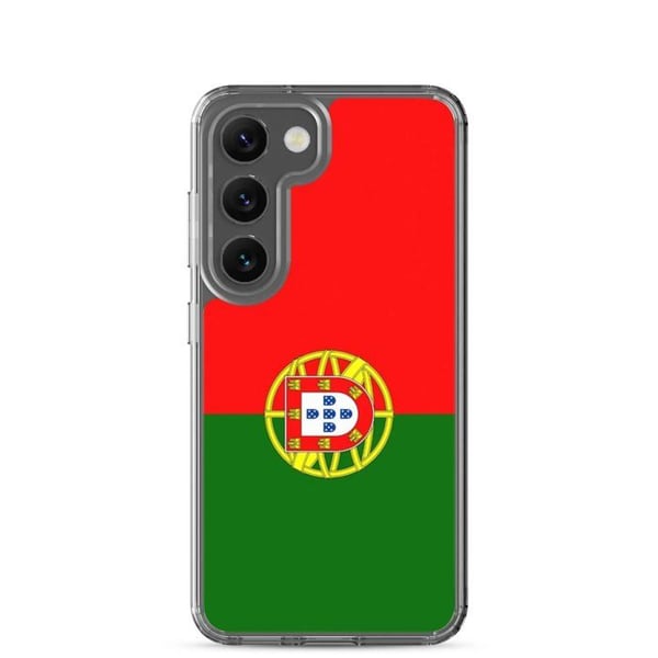Mobilskal – Portugalska flaggan – Kompatibel med Samsung Galaxy S23 Ultra – Mjuk fodral – Stöt- och slitstark – Pixelforma