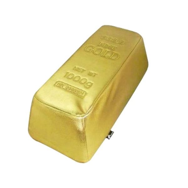 Pouf - Guldblock - Imiterat läder - Guld - 55 x 25 x 17 cm
