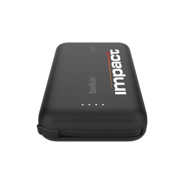 Power Bank - BELKIN - 10k PD20w - Indbygget USB-C kabel - 10000 mAh - Sort