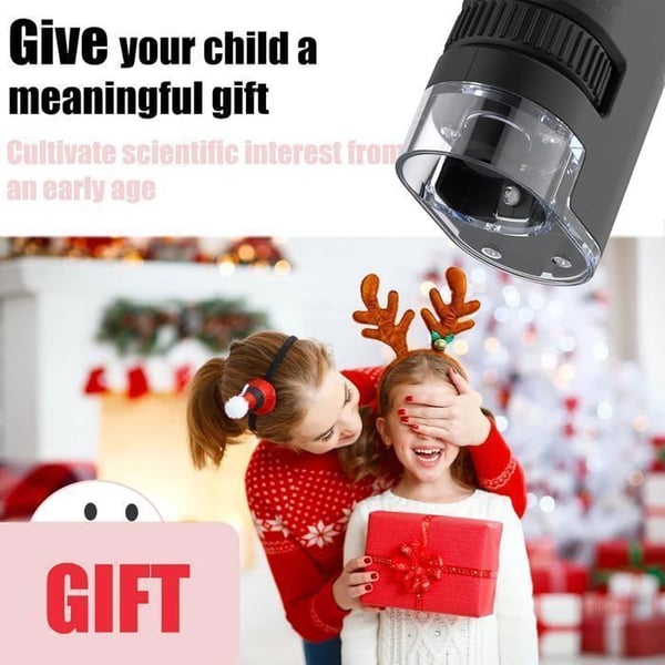 Svbony SV603 bärbart mikroskop med LED-ljus, 60x-120x mini asfäriskt handhållet mikroskop med batteri, fickmikroskop