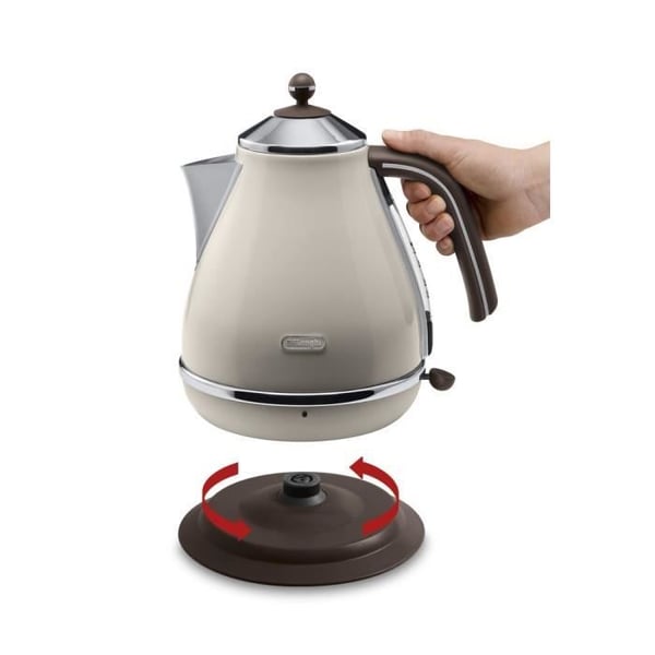 Icona Vintage vattenkokare - DELONGHI - KBOV 2001.BG - 1,7 L - Dold motstånd i rostfritt stål
