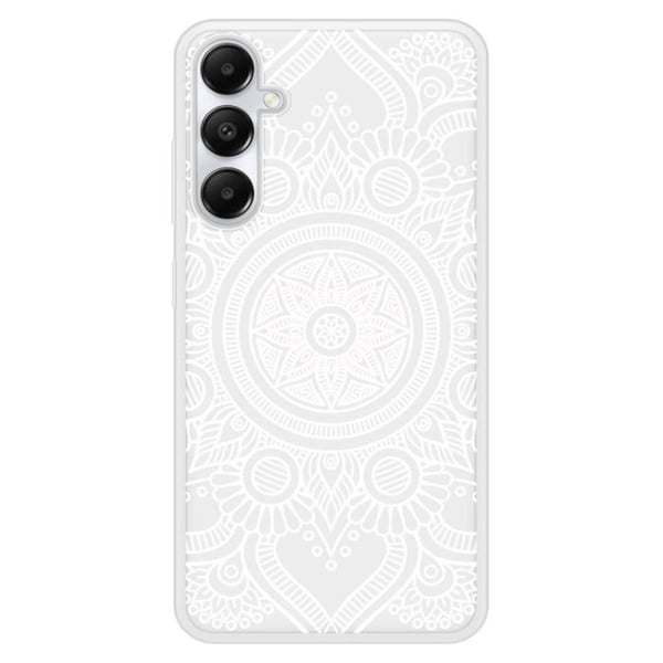 Färgad förstärkt silikon skal kompatibel med Samsung Galaxy A25 Mandala vit