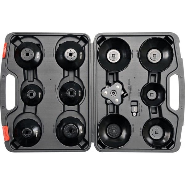 Nycklar för oljefilter - YATO - YT-0594 - 13 delar - Stål CrMo SCM440 - 65–120 mm - 3/8"/1/2"