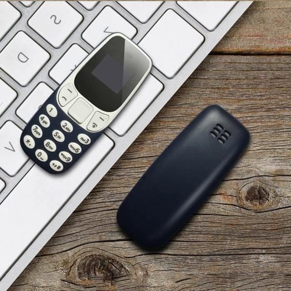 L8star BM10 mini telefon blå Bluetooth mobiltelefon dobbelt SIM lav stråling