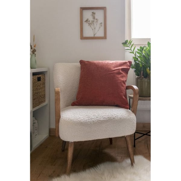 Avtagbar kudde med piping 50 x 50 cm Polyester chenille "Osiris" Le fil d'Ariane