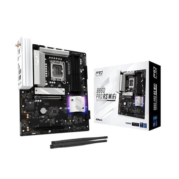Moderkort - ASROCK - B860 Pro Race - Socket Intel LGA 1851 - Indbygget WiFi - Chipset B860