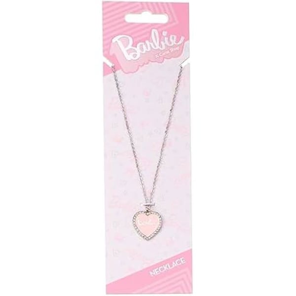 Collier - BARBIE - Hjärthänge emaljrosa - Kristall - One size - Zink