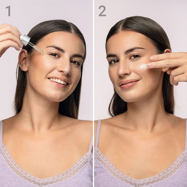 Set med kosmetik - INNOVAGOODS - Duo Hydration Ansiktspack - Vegan - 30 ml Serum - 50 ml Kräm