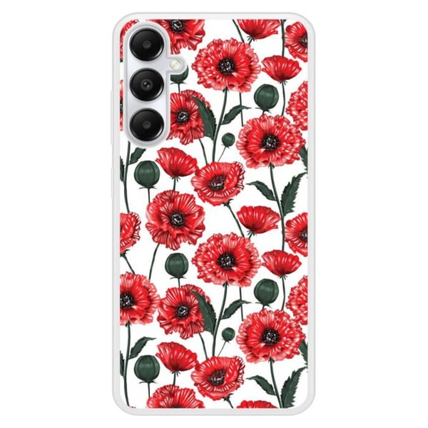 Siliconförstärkt skal med tryck kompatibel med Samsung Galaxy A25 Pionblommor