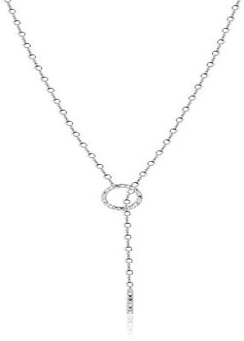 Halsband - ROSATO - RZC036 - Sterling silver - 56 cm - Klar zirkonkub