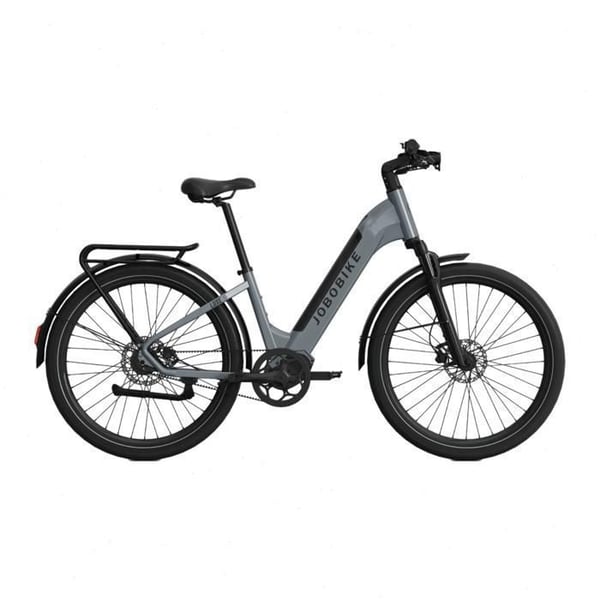JOBOBIKE LUXE - Elcykel - 250 W - 36 V - 15 Ah - Centrummotor - Kompatibel med en app - 27,5 tum - Grå