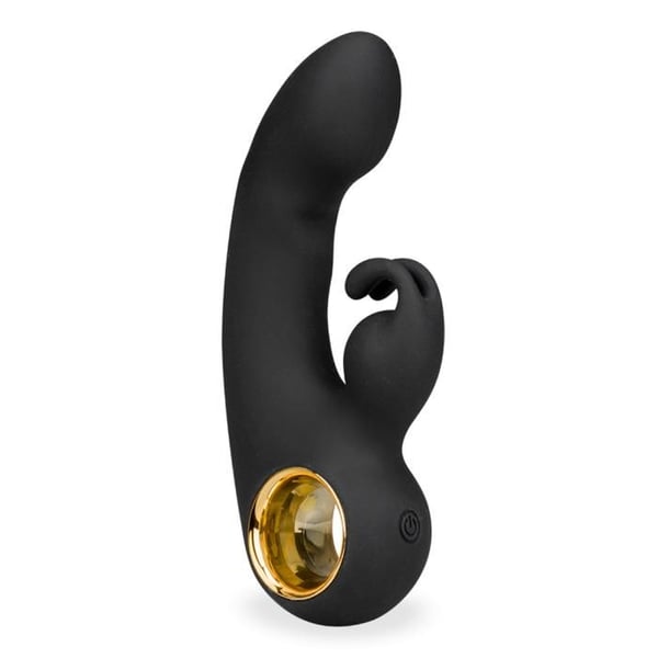 Mini rabbit vibrator med vibrationer och rörelser First Love - Svart