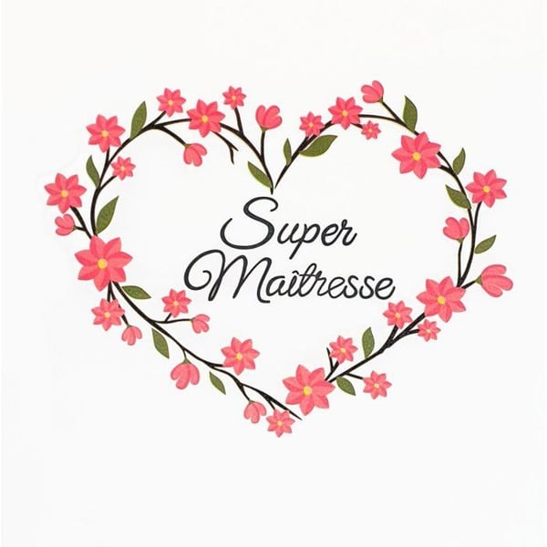 MégaCréa DIY - Textilöverföring Super Maitresse 17 x 17 cm