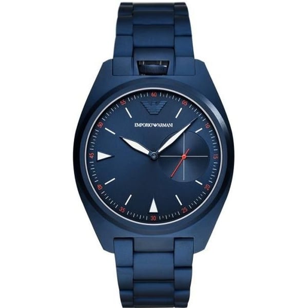 Klocka - EMPORIO ARMANI - Herrmodell - Rostfritt stål - Blå - Analog