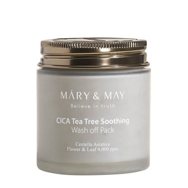 Mask - MARY&MAY - CICA TeaTree Soothing Wash off Pack - 125g - Lugnande - Vegan