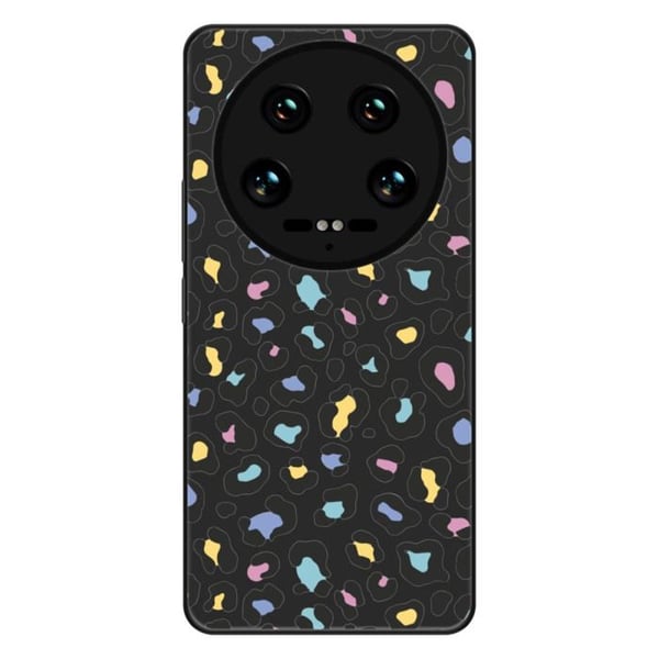 Siliconeförstärkt tryckt skal kompatibelt med Xiaomi 14 Ultra färgglad leopard
